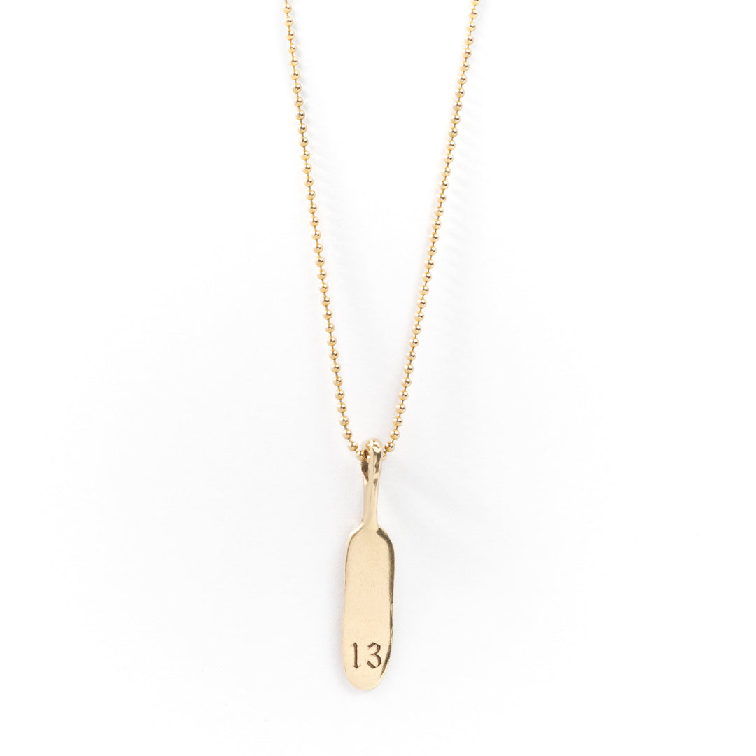 Oval ID Coin Necklace With Bead Chain