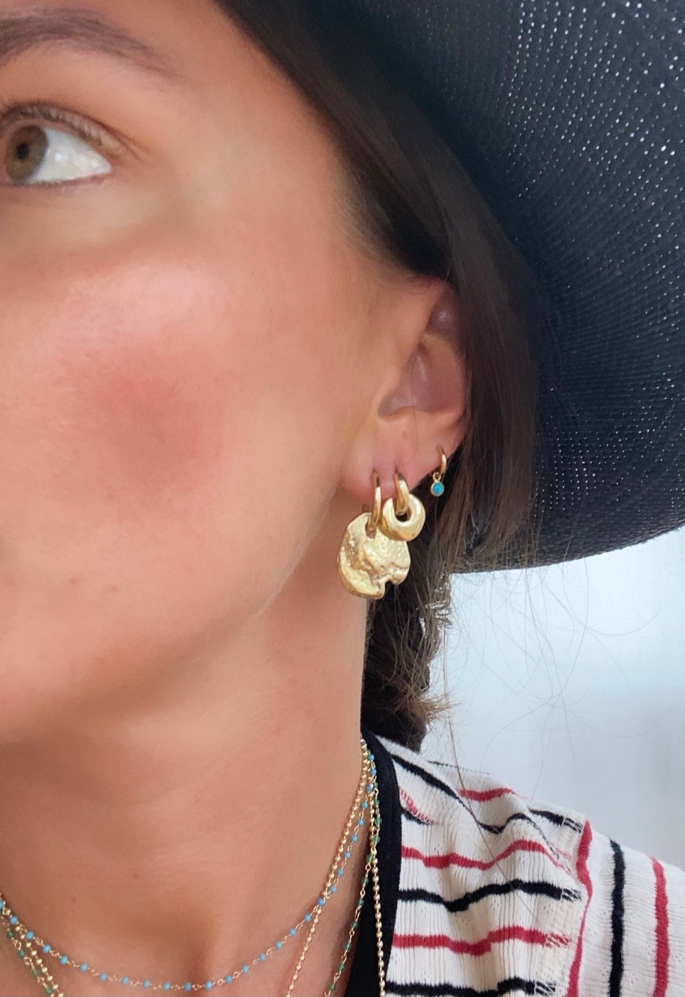 Myrtle Disc Dangle Hoop