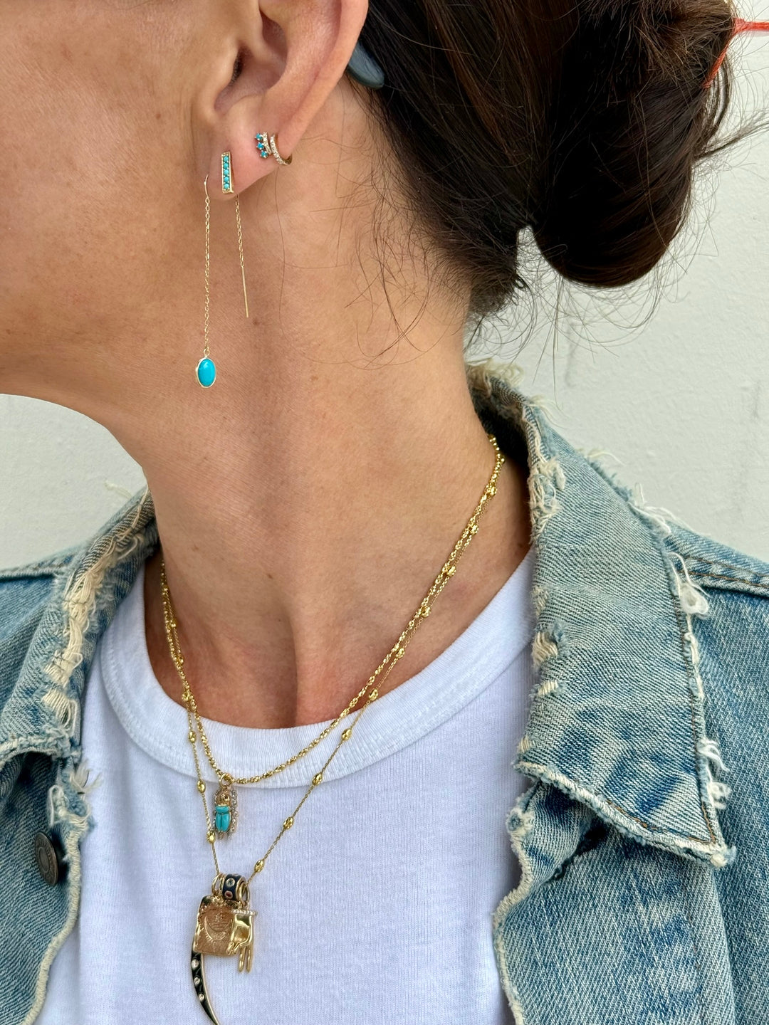 Turquoise Bar Studs