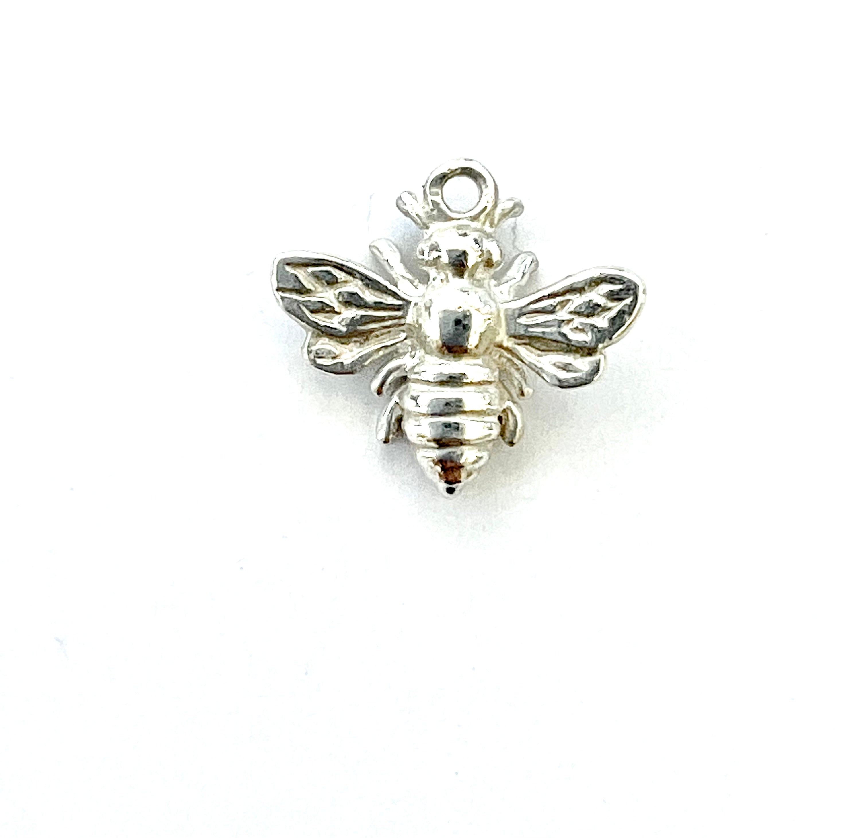 Tiny Bee Silver Charm