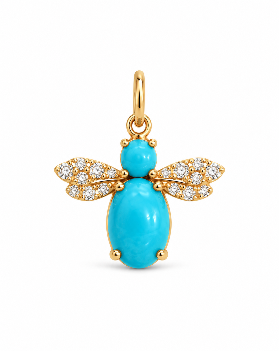 Turquoise & Diamond Bee Charm