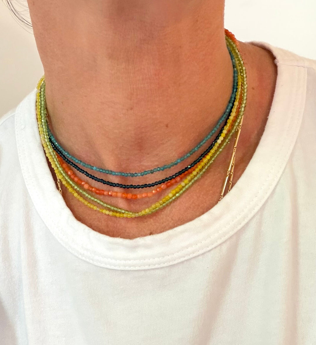 Alboni Gemstone Beaded Necklace - Mini