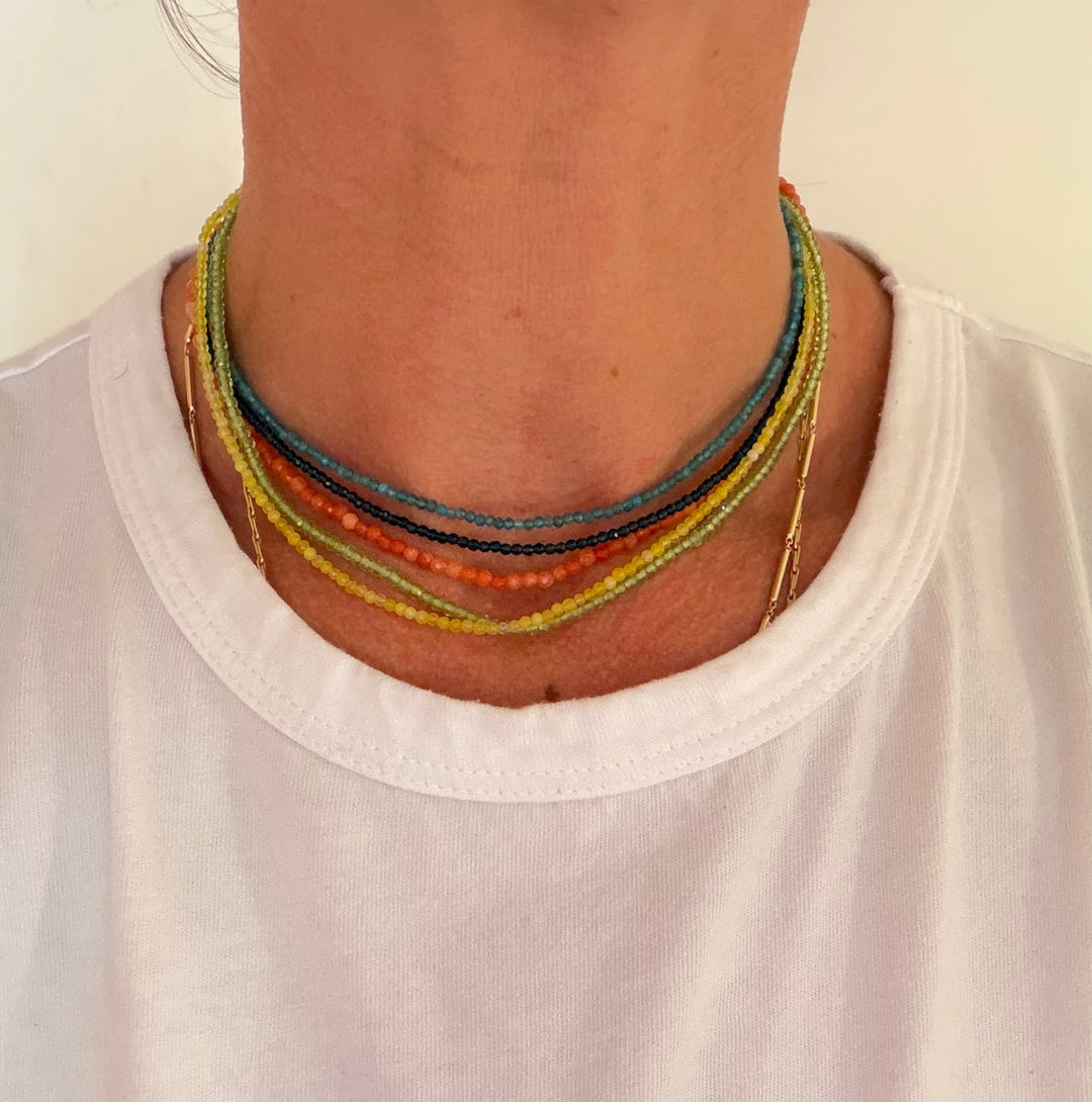 Alboni Gemstone Beaded Necklace - Mini