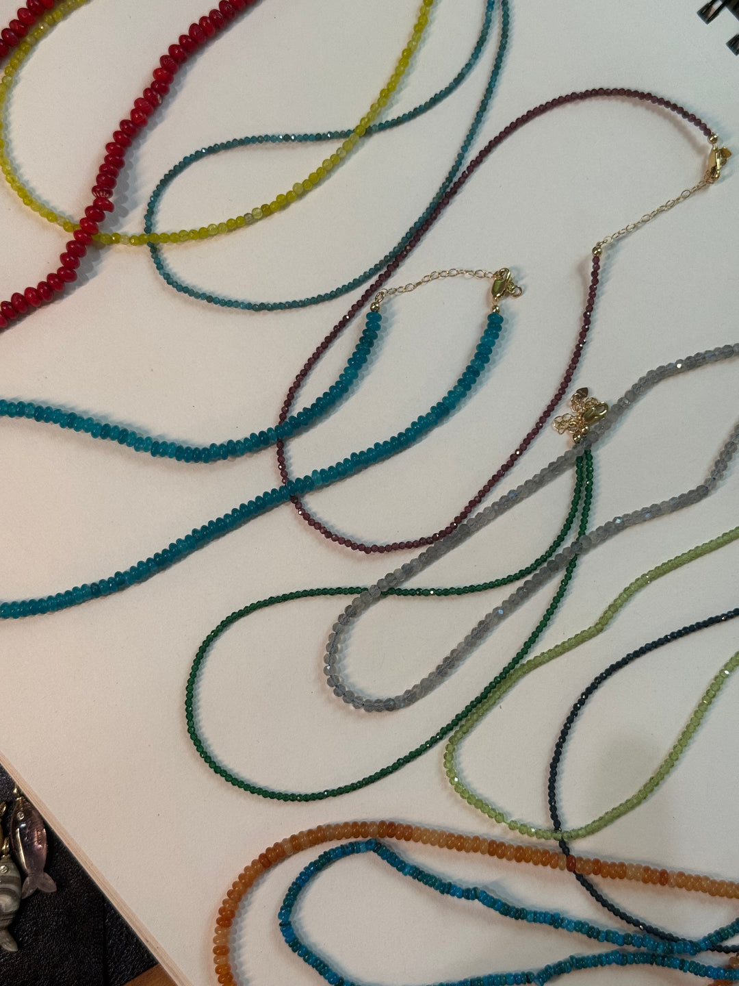 Alboni Gemstone Beaded Necklace - Small