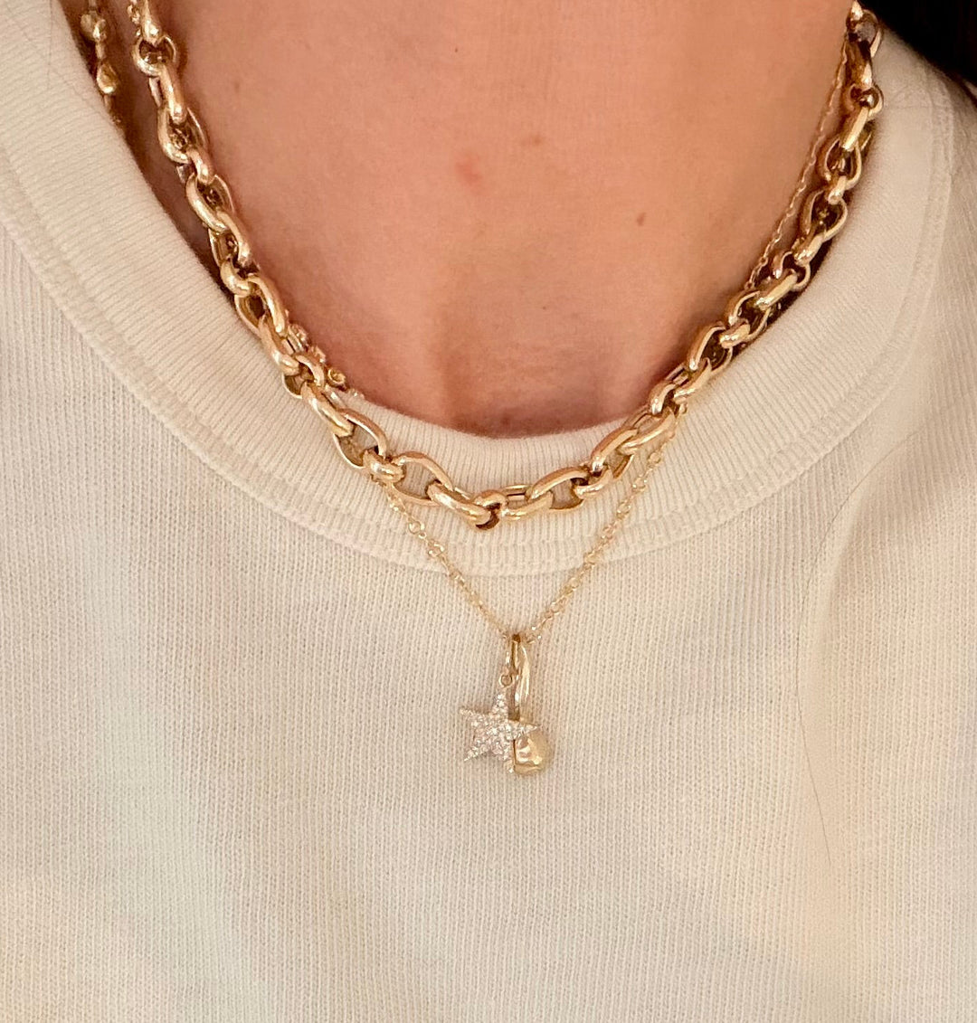 Pave Diamond Star Charm