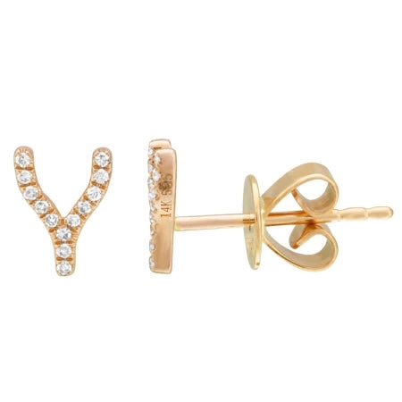 Diamond Wishbone Stud