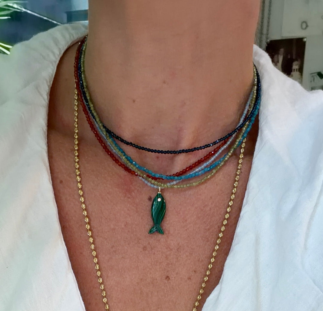 Alboni Gemstone Beaded Necklace - Mini
