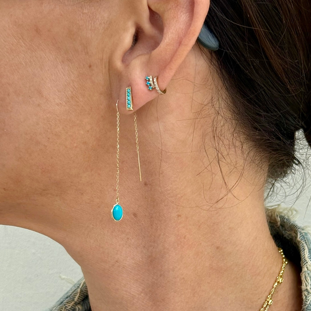 Turquoise Bar Studs