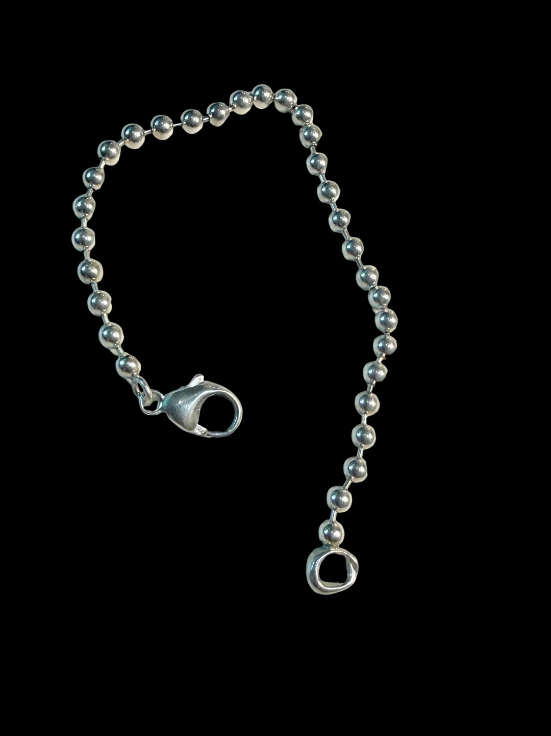 Silver Heavy Boko Bead Bracelet