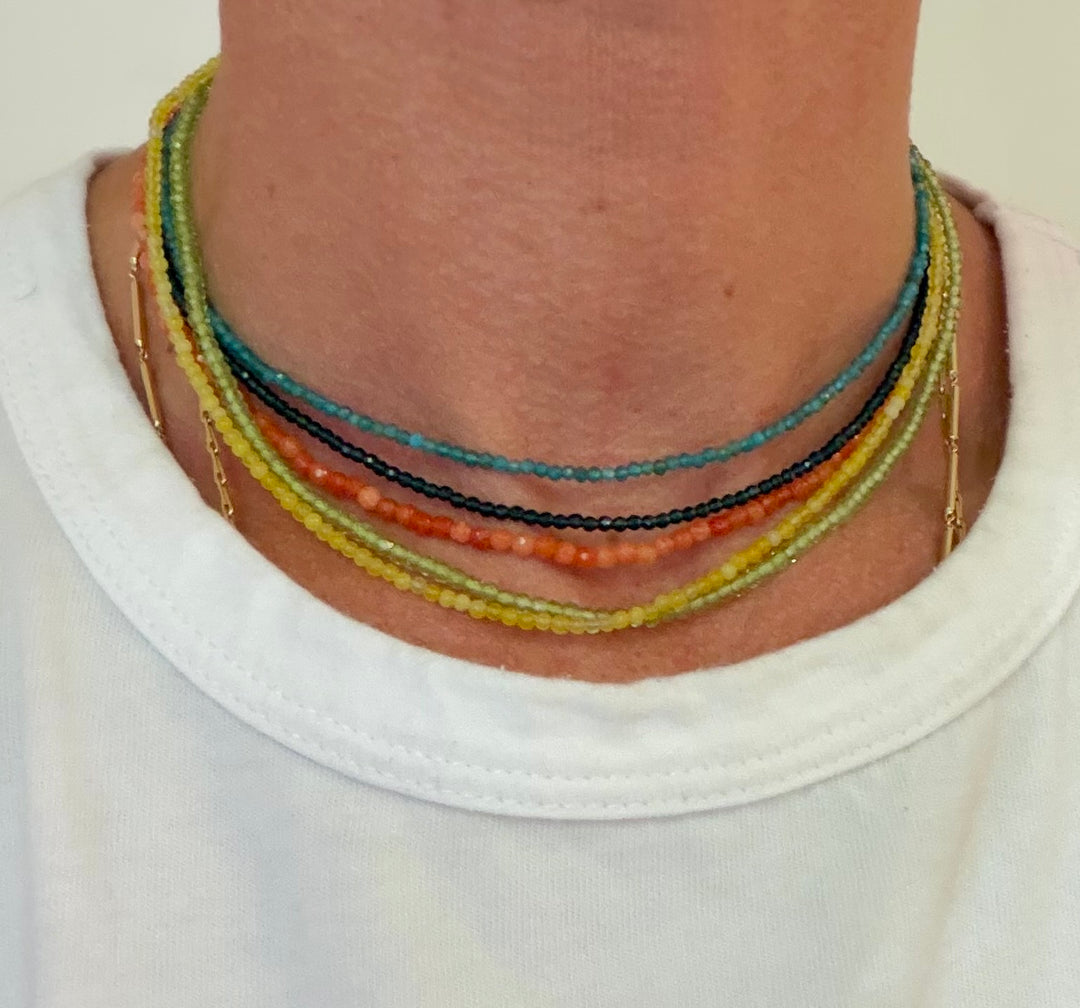 Alboni Gemstone Beaded Necklace - Mini