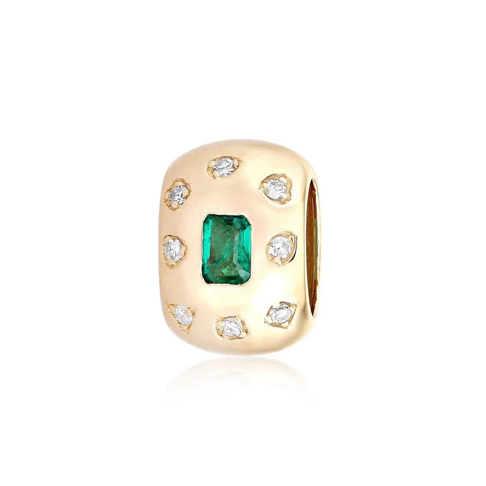 Emerald and Diamond Volar Bead Charm