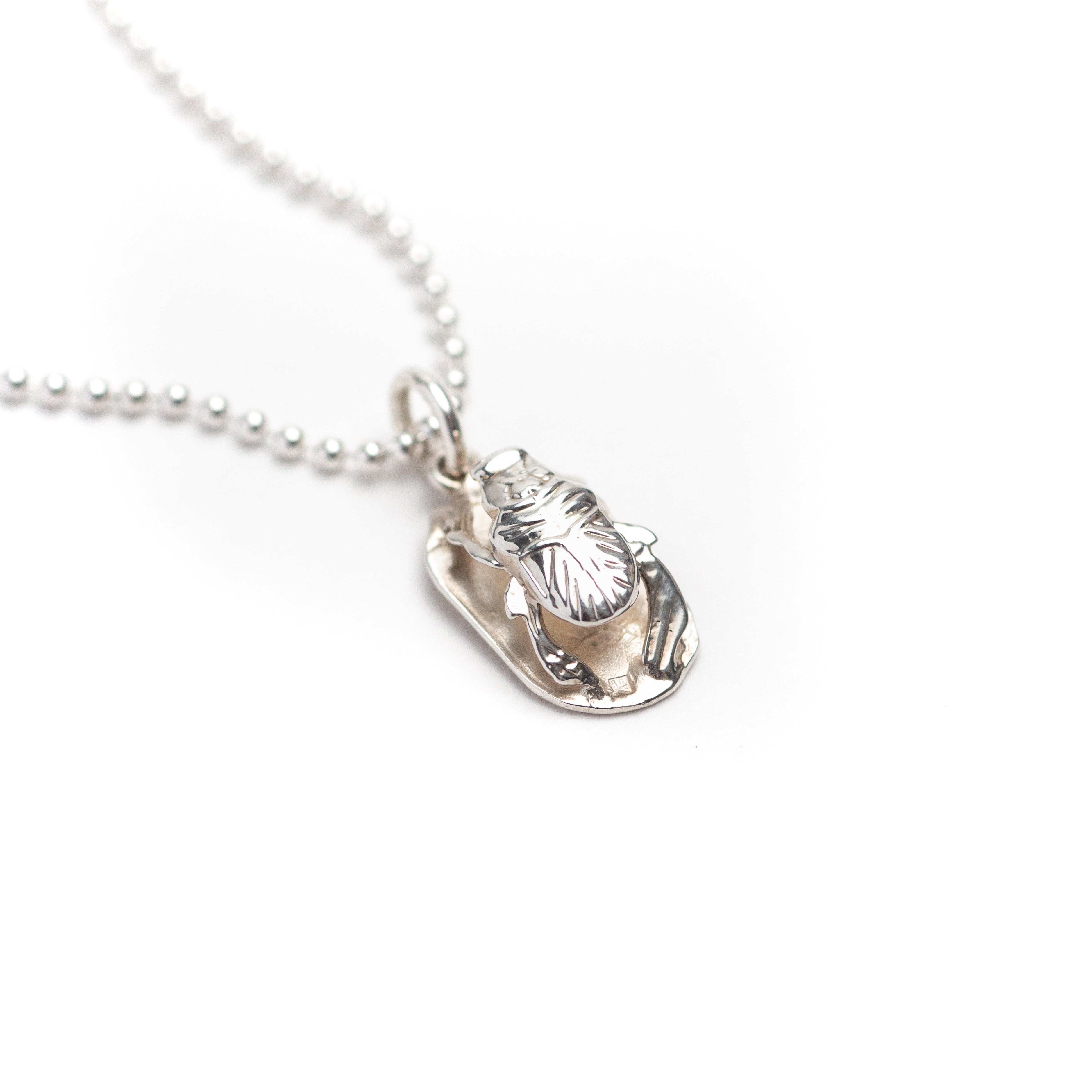 Scarab Silver Necklace