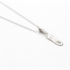 Oval ID Coin Silver Necklace