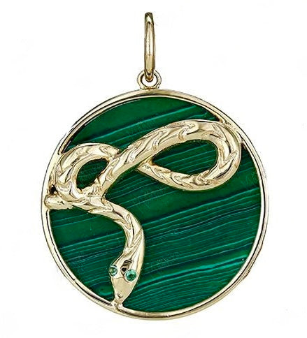 Malachite Serpent Charm