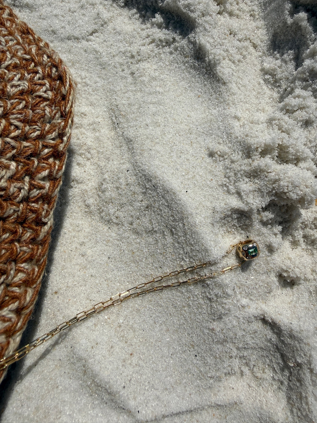 Emerald and Diamond Volar Bead Charm