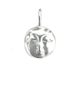 Moon Buddha Silver Charm