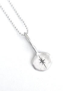 North Star Round Silver Necklace