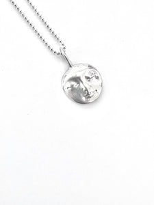 Moon Buddha Silver Necklace