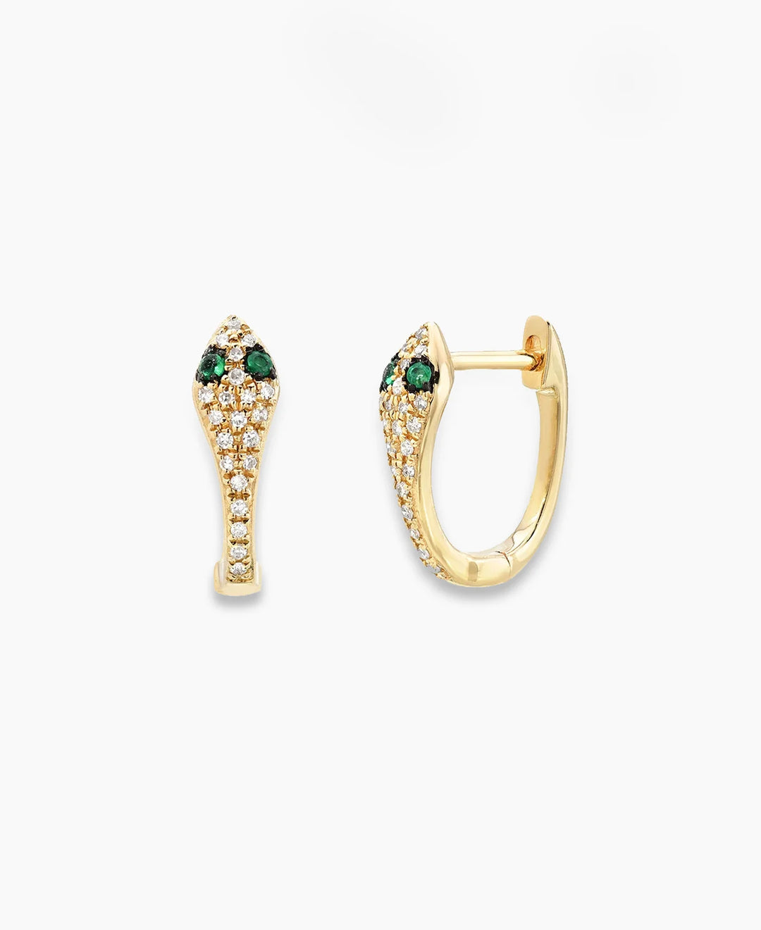 Emerald Serpent Hoops