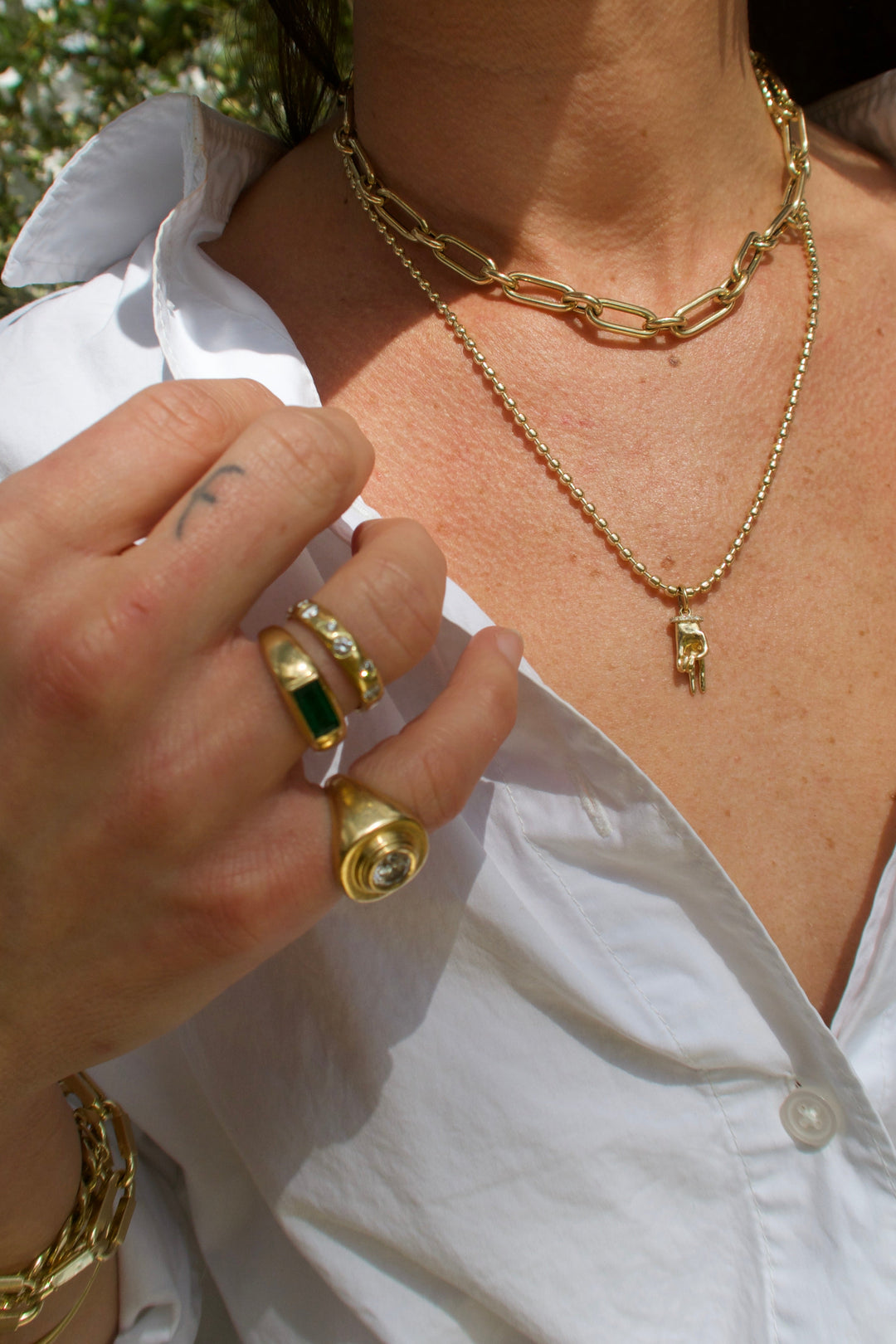 Groovy Hand Charm - Peace