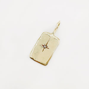 Large Rectangle North Star Charm