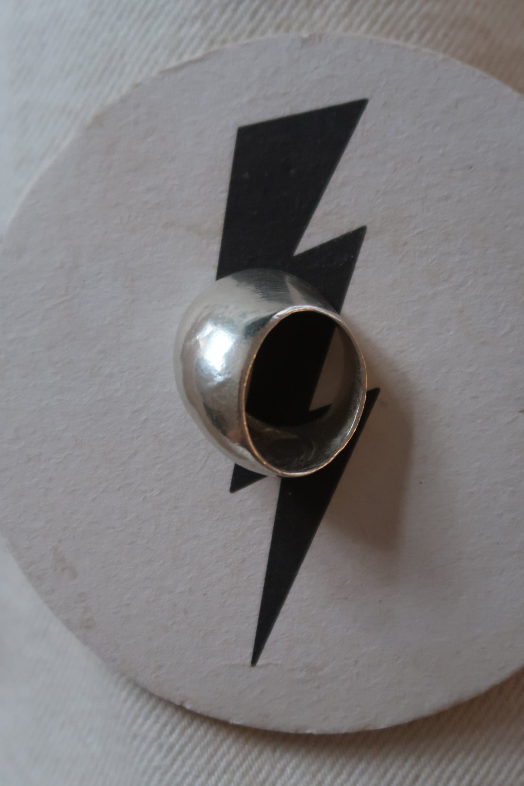 Curved High Tide Silver Ring