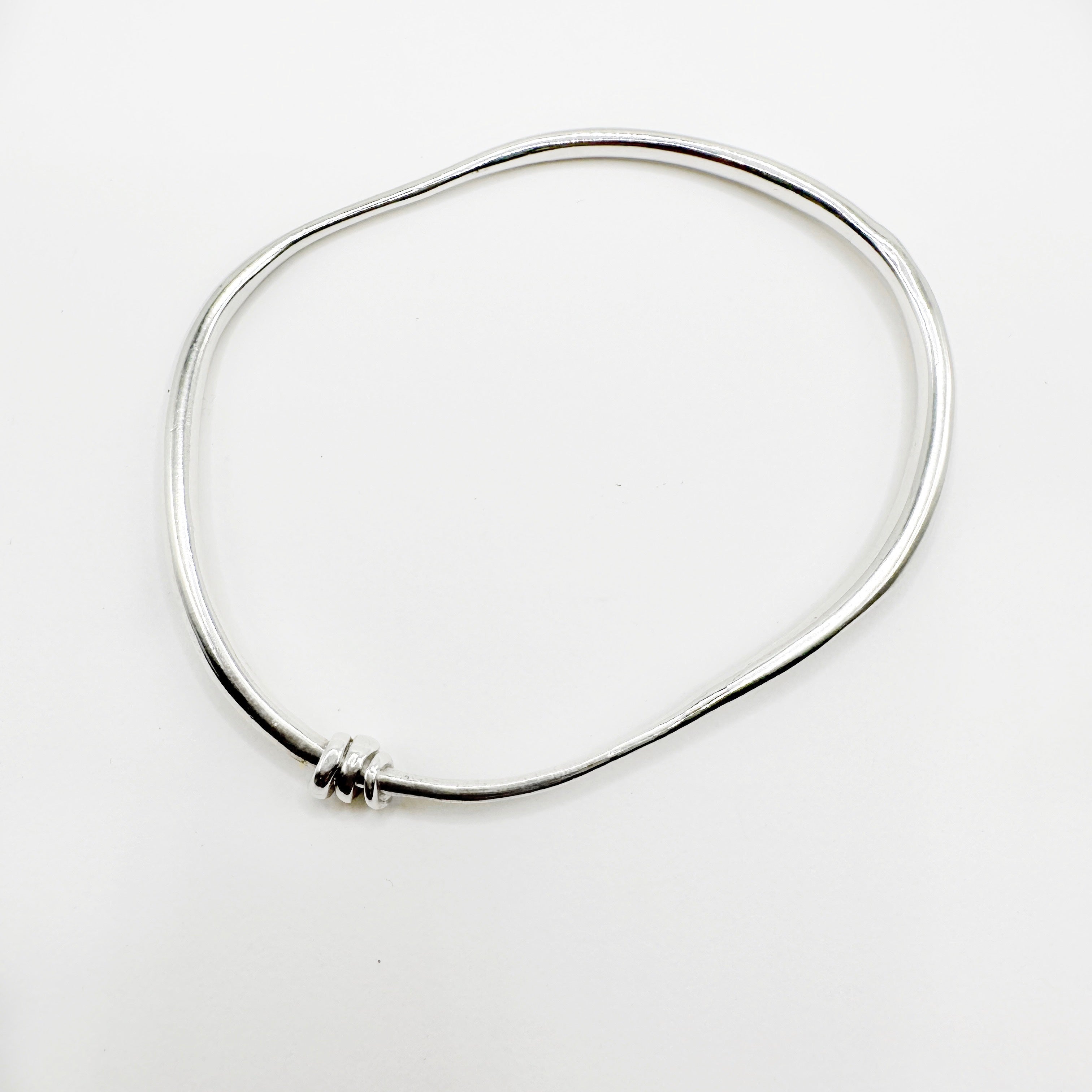 Silver Spindle Bangle