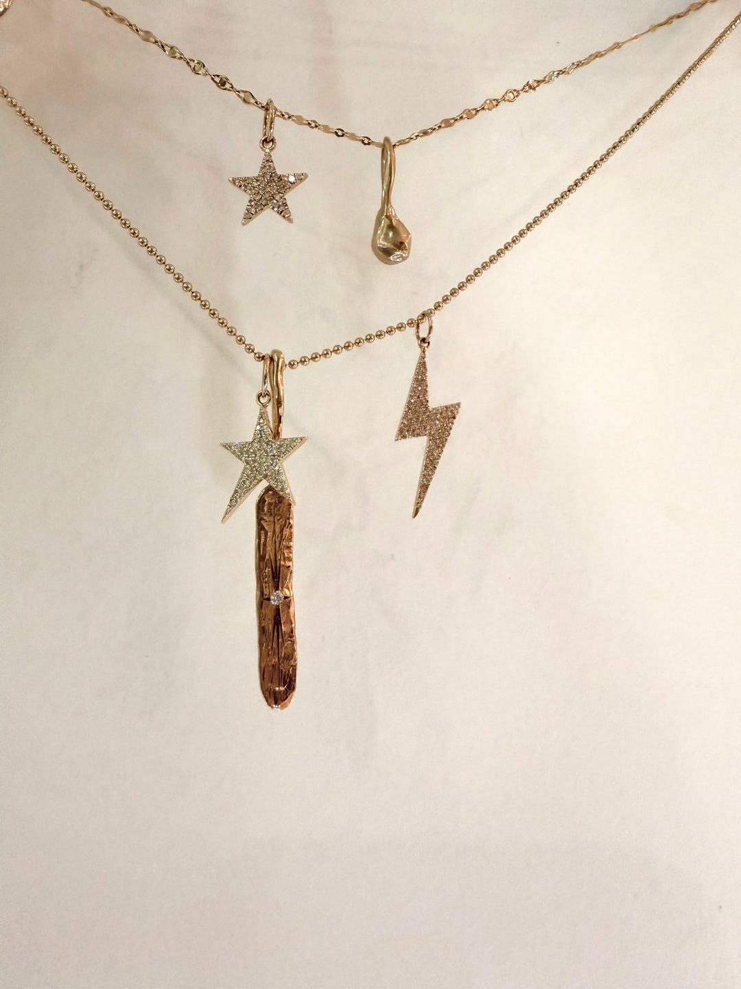 Pave Diamond Star Charm