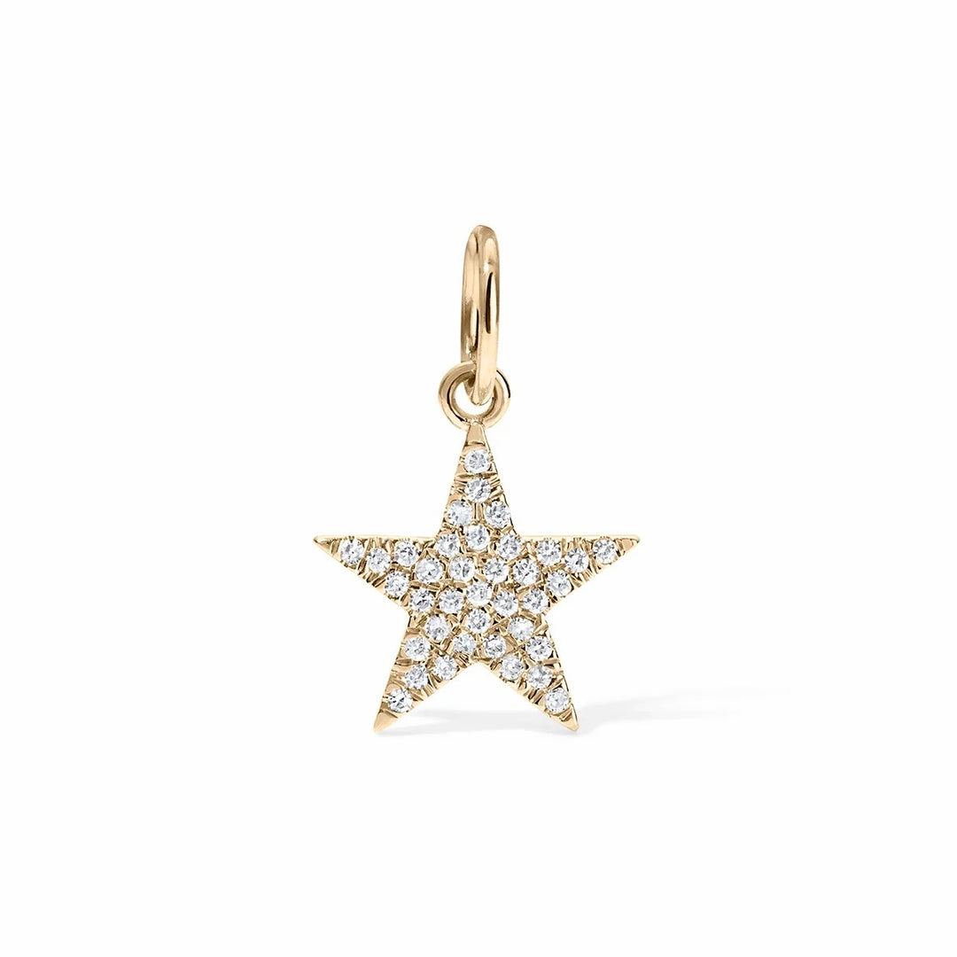 Pave Diamond Star Charm