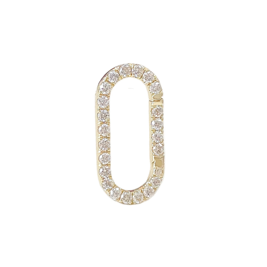 Rectangle Pave Push Clasp
