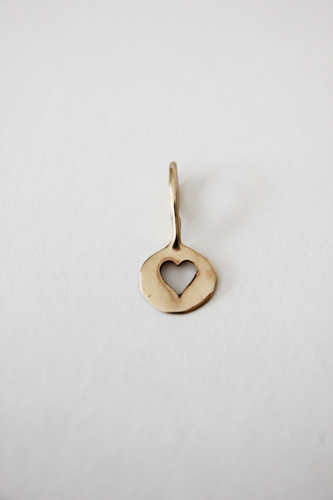 Round Cut Out Heart Charm