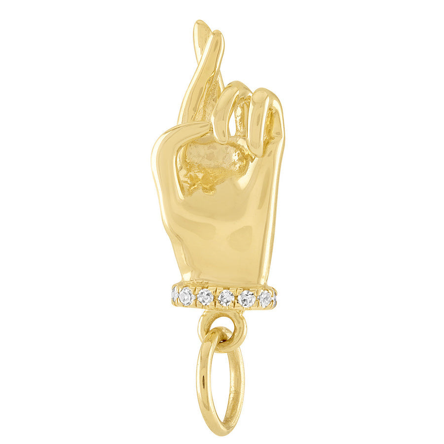 Groovy Hand Charm - Fingers Crossed