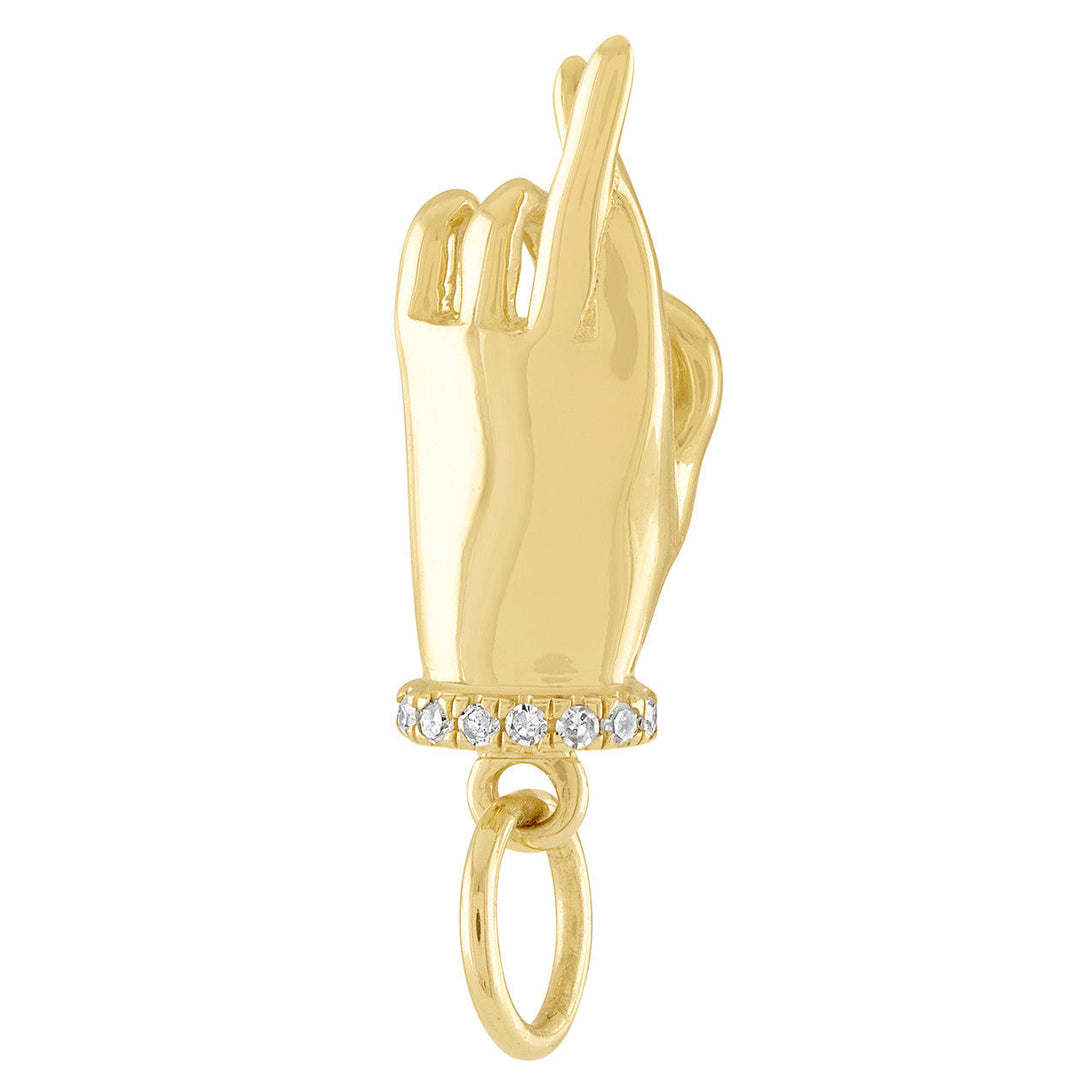 Groovy Hand Charm - Fingers Crossed