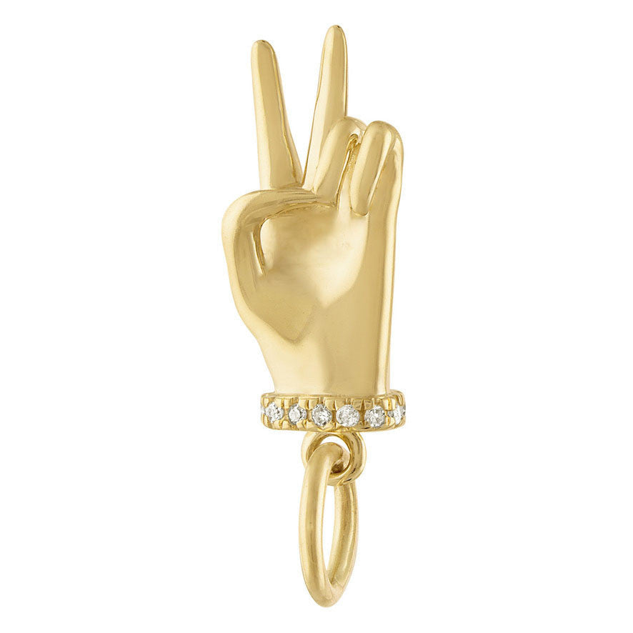 Groovy Hand Charm - Peace