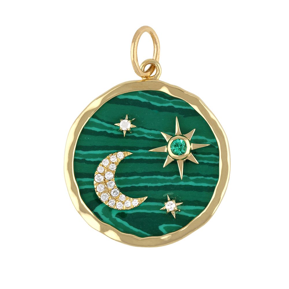 Malachite Starry Night Charm