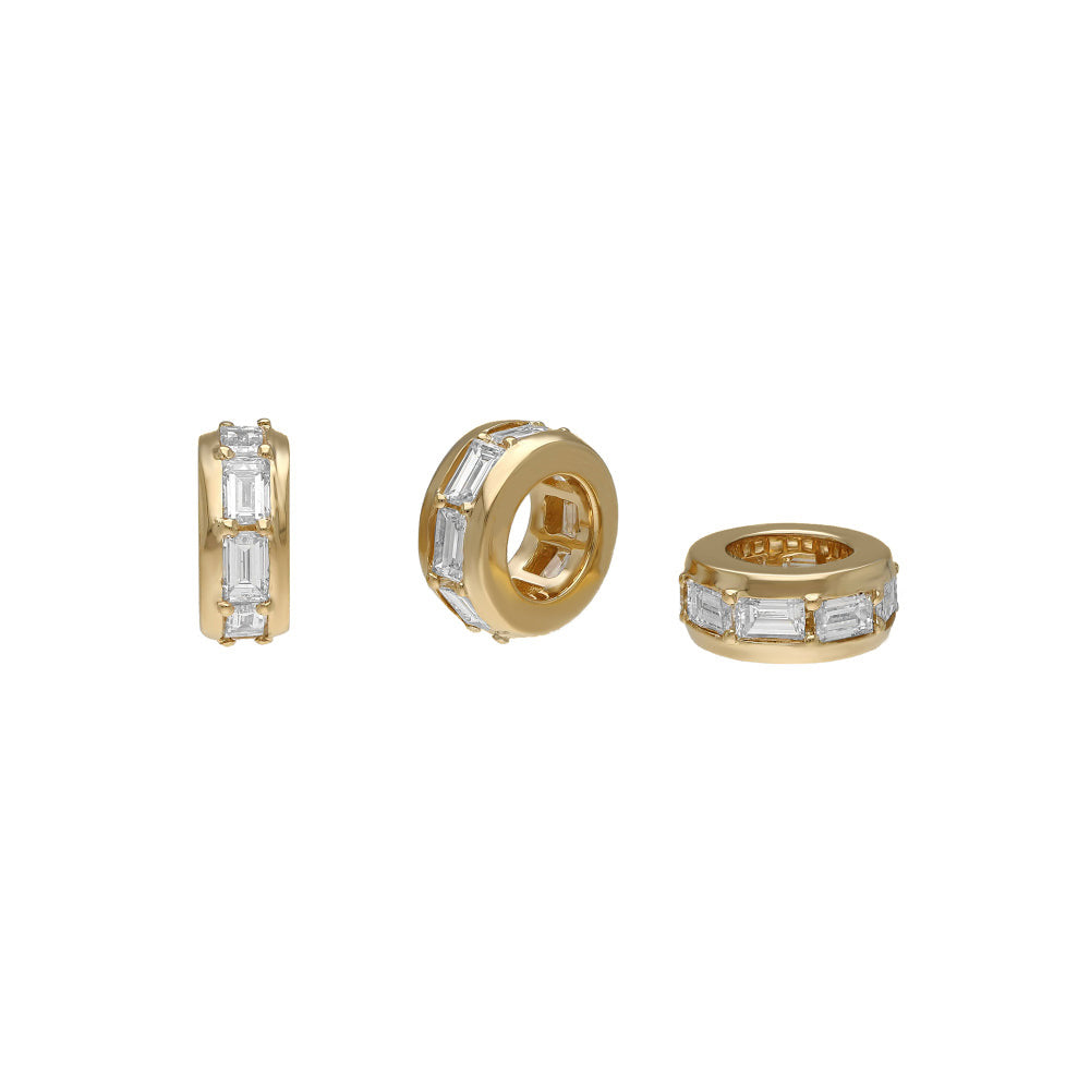 Diamond Baguette Bead Charm