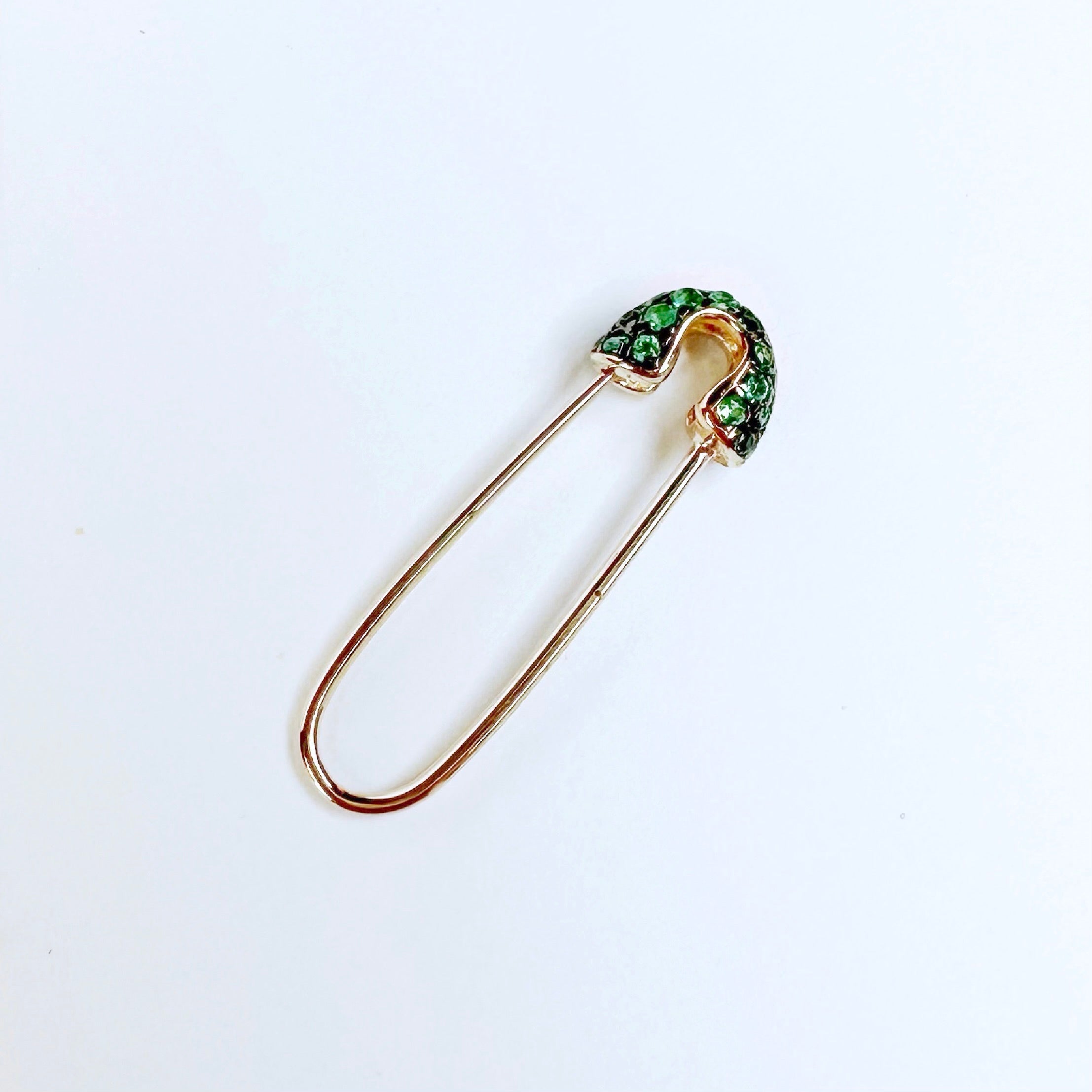 Emerald Pave Safety Pin