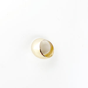 Curved High Tide Gold Ring
