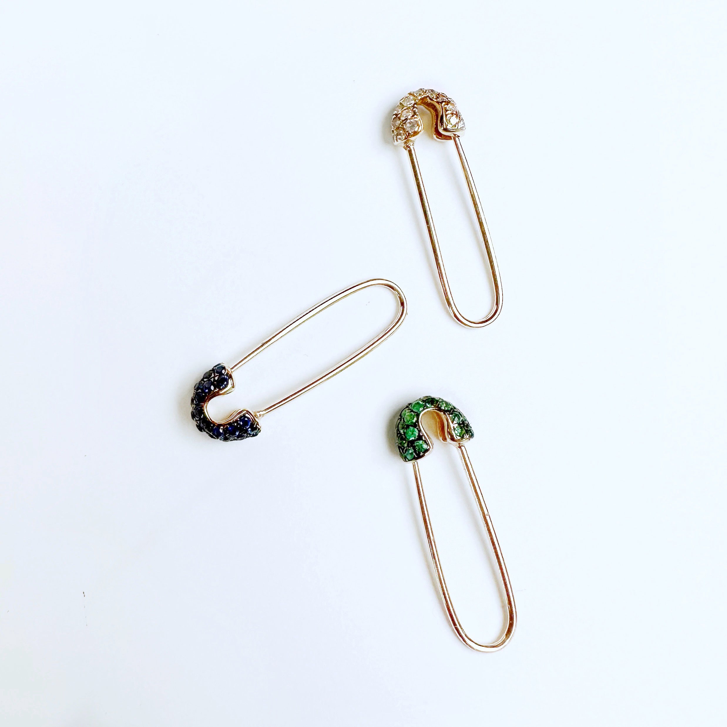 Sapphire Pave Safety Pin