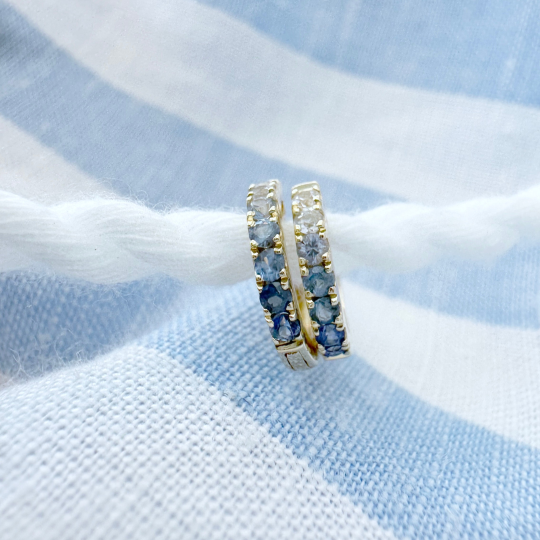 Ombre Blue Sapphire Huggies