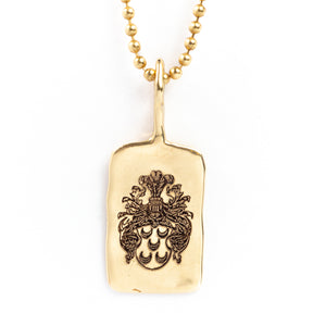 Rectangle ID Coin Necklace