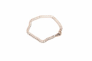 Thin Heirloom Curb Sterling Silver Bracelet