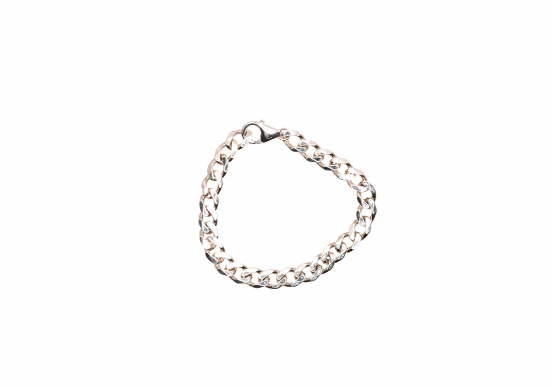 Heirloom Curb Chain Sterling Silver Bracelet