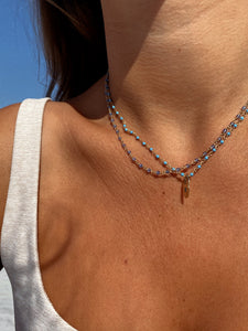 Luz Turquoise Beaded Necklace