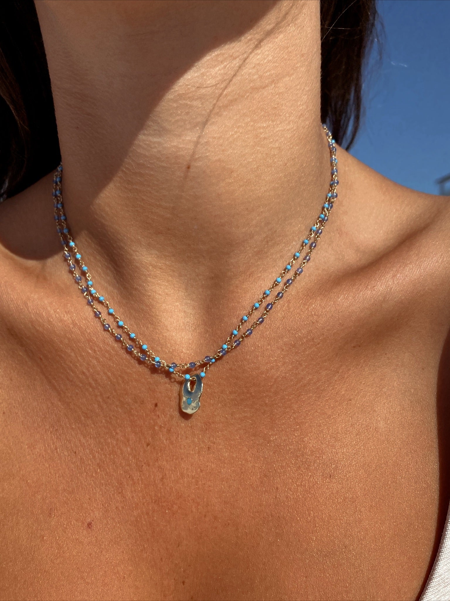 Luz Sapphire Beaded Necklace